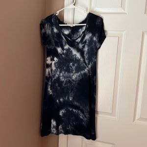 Blue tie dye dress